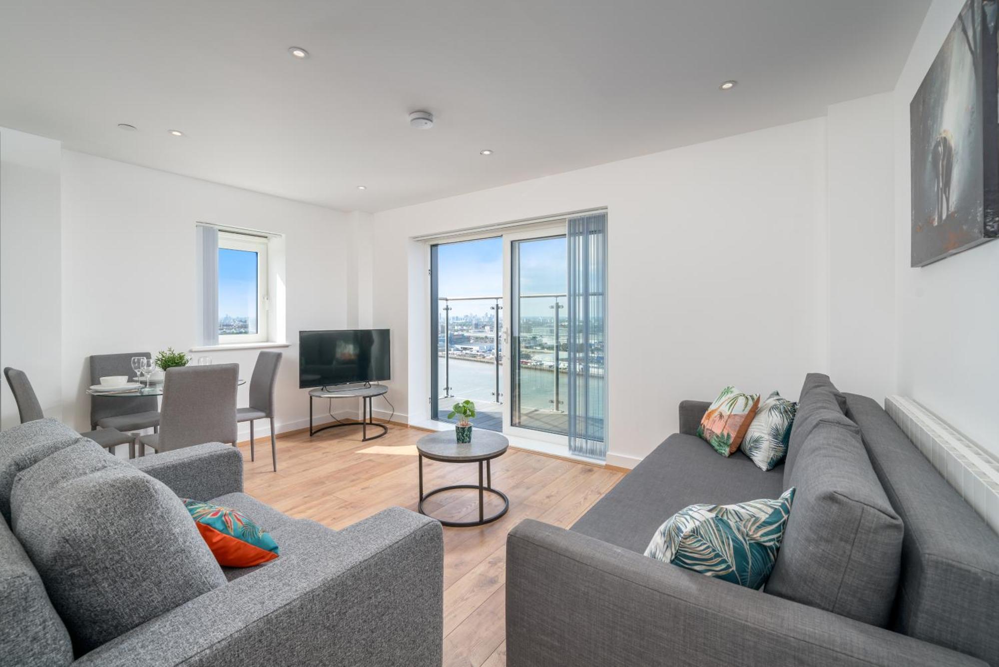 Skyvillion - London River Thames Top Floor Apartments By Woolwich Ferry, Mins To London Excel, O2 Arena , London City Airport With Parking Exteriör bild